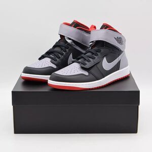 Nike Air Jordan 1 High FlyEase Black Cement Grey Fire Red 10.5 New